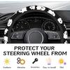 Steering Wheel Cover Accessories Neoprene Cover, Breathable Non-Slip Easy To Tall Suitable For Women Men, 14.5-15.5 Inch For Car SUV Van Truck
