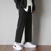 Men's Korean Style Wide-Leg Casual Pants - Autumn Loose Fit, Straight Nine-Point Trousers