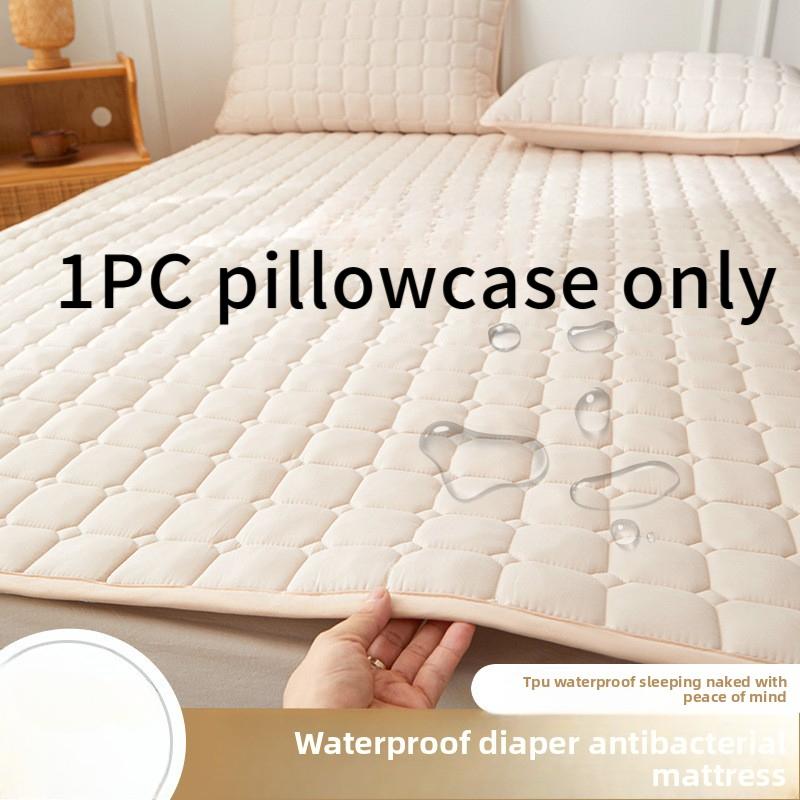 Waterproof Urine Barrier Quilted Mattress Pad for Home Bedroom Dormitory Soft Cushion Bed Protector Non-Slip Mat