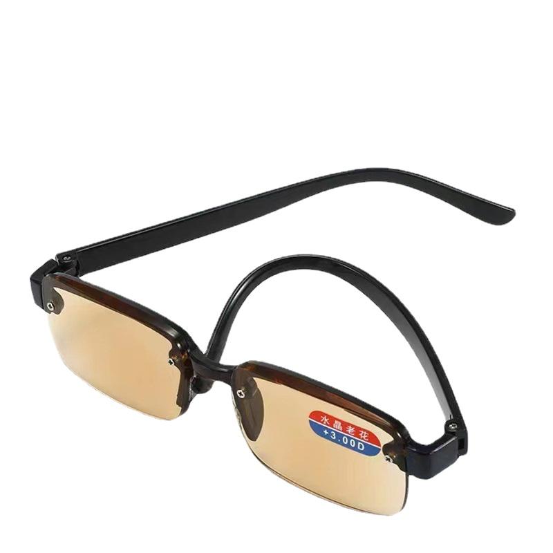 High-Quality Half-Frame Reading Glasses For Mens Natural Original Stone Presbyopia Glasses Men Hyperopia Eyeglasses +1.0 To +4.0