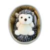 Plush Stuffed Animal Toy with Woven Basket Bed for Children's Gift Decorative Soft Doll