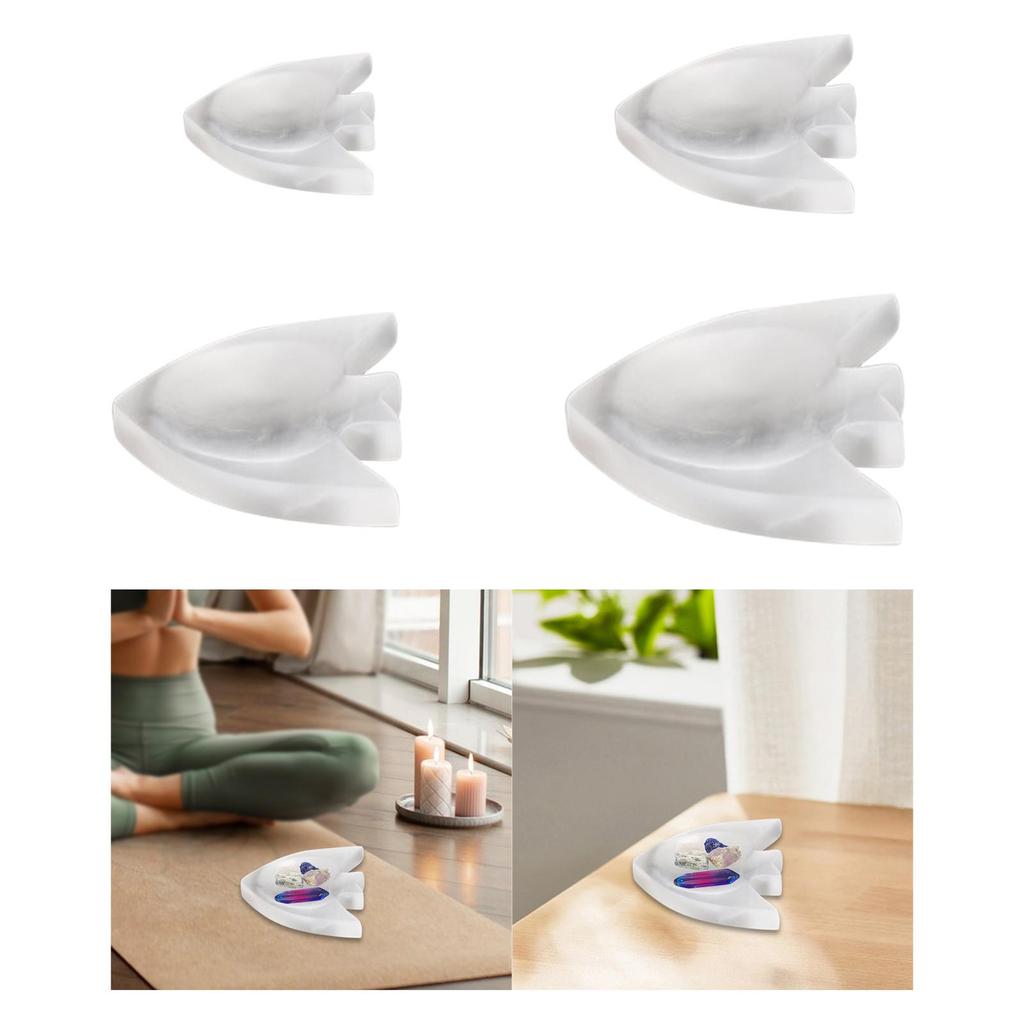 Selenite Crystal Bowl Simple Housewarming Gift for Men Women Tabletop Centerpiece Home Decor Decor Storage Tray Meditation