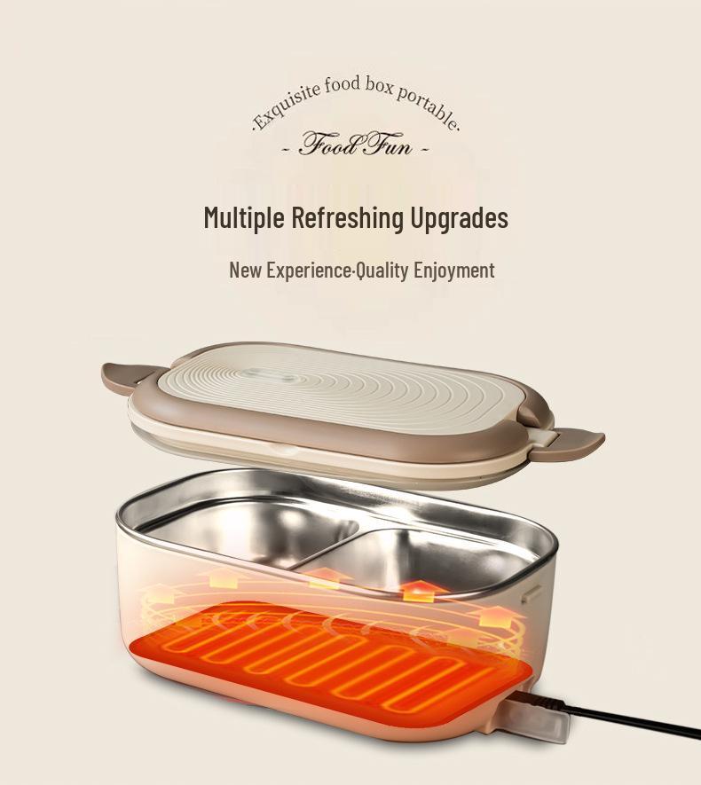 Przenośny Elektryczny Podgrzewany Lunchbox do Użytku Biurowego i Studenckiego – Podgrzewany i Izolowany Bento na Ryż
