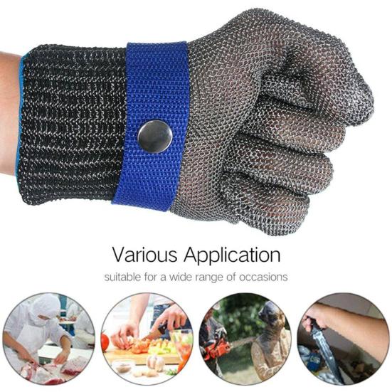Stainless Steel Cut Resistant Gloves Oyster Shelled Gloves A9 Protection Level Mitt for Shucking Glass Handling And Industrial Use