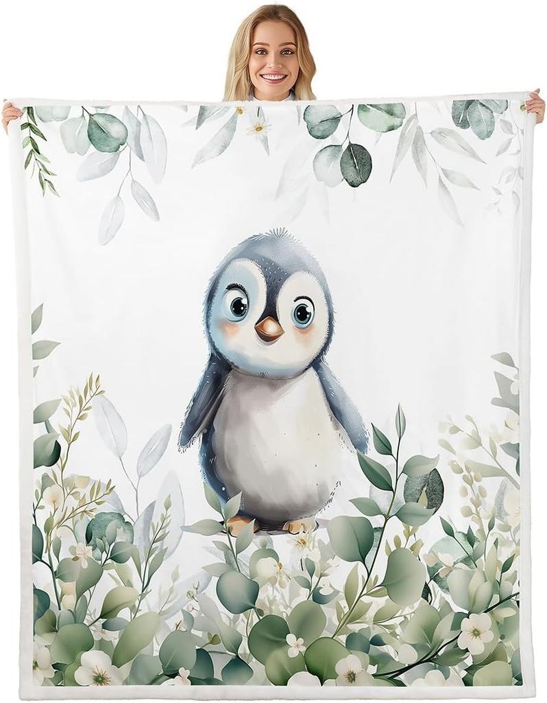Cute Parrot Blanket Soft Fleece Throw Bird Lover Gift Kids Room Decor Floral Design Home Decoration