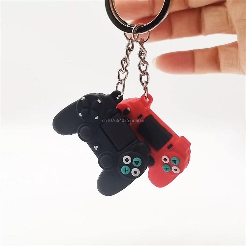 Video Game Handle Keyring for Men Mini Joystick Model Keychain For Men Women Simulation Control Handle Key Ring