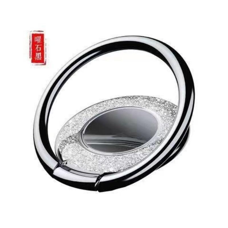 New Glitter Mobile Phone Case Ring Holder Round Ring Buckle Ins Loose Powder Creative 1Pcs чёрный