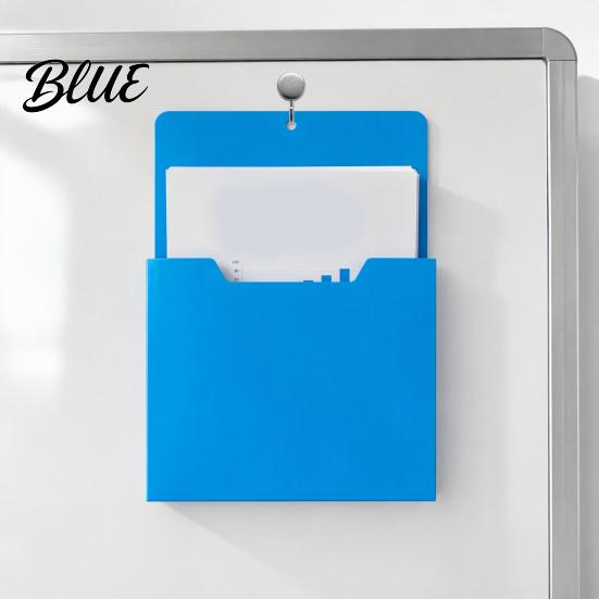 Project Management Folders Wall Mounted File Pocket Organizer 1.18 Inch Deep Compartment A4 Plastic Paper Storage Hanging Document Holder for Office