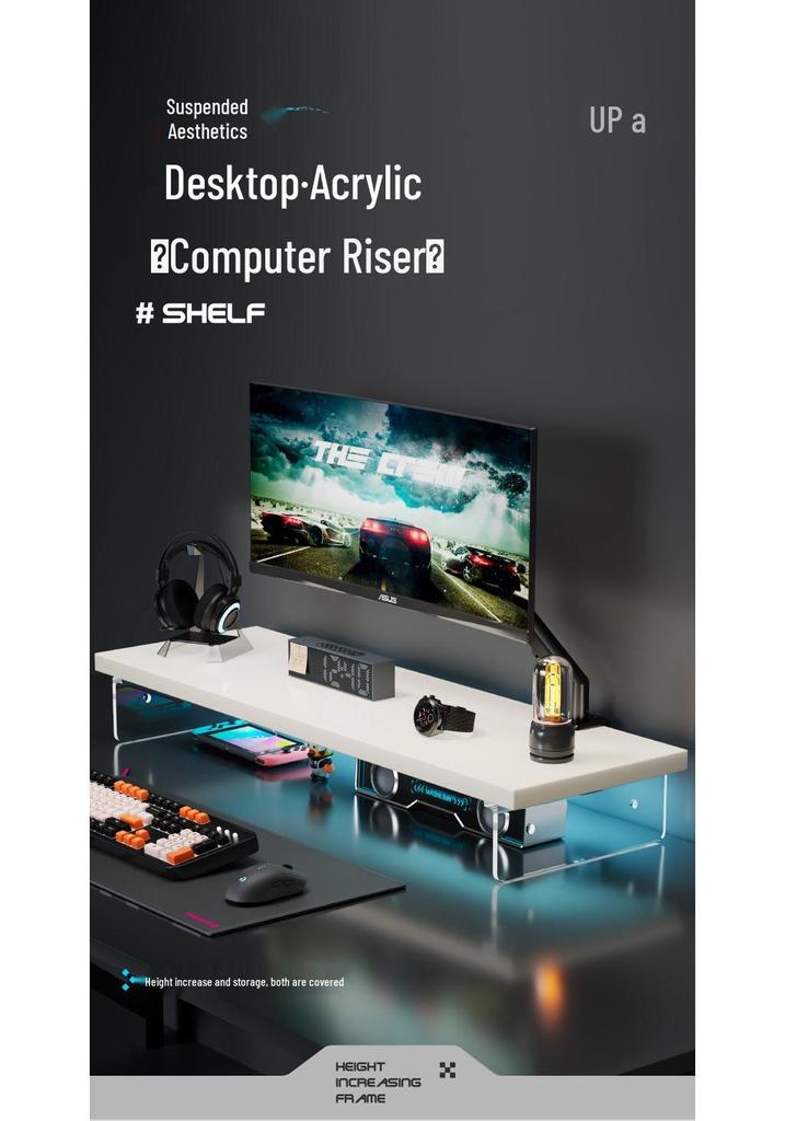 Creative E-sports Acrylic Laptop Stand with Adjustable Desktop Display Support
