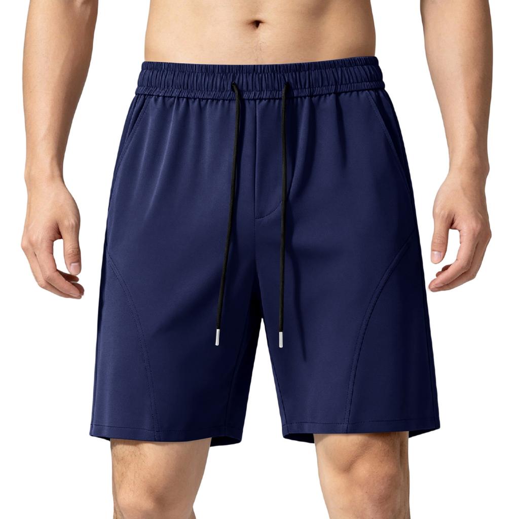 Men Athletic Shorts with Elastic Waistband Drawstring Pockets Lightweight Quick Dry Breathable Fabric for Sports Training Running Gym