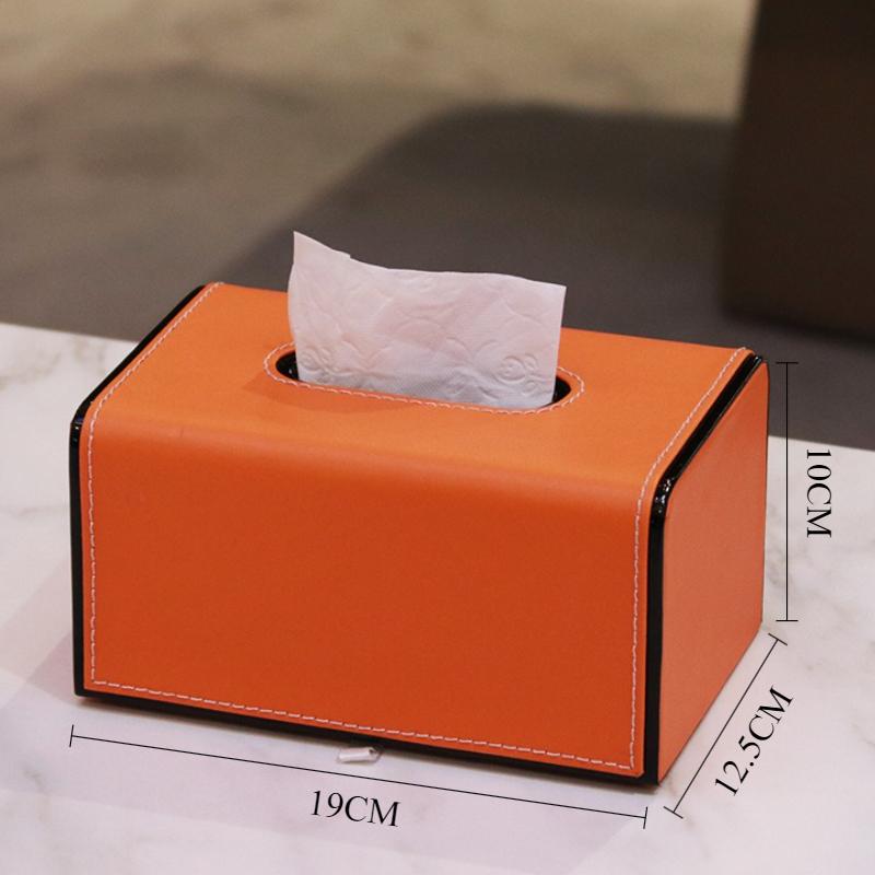 Luxury Tissue Box Leather Creativity Elegant Napkin Box Rectangular Aesthetic Art Tissue Boxes Home Office Napkin Organizer