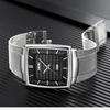 Skmei Luxury Square Quartz Watch Men Business Waterproof Stainless Steel Date Calendar Wristwatches