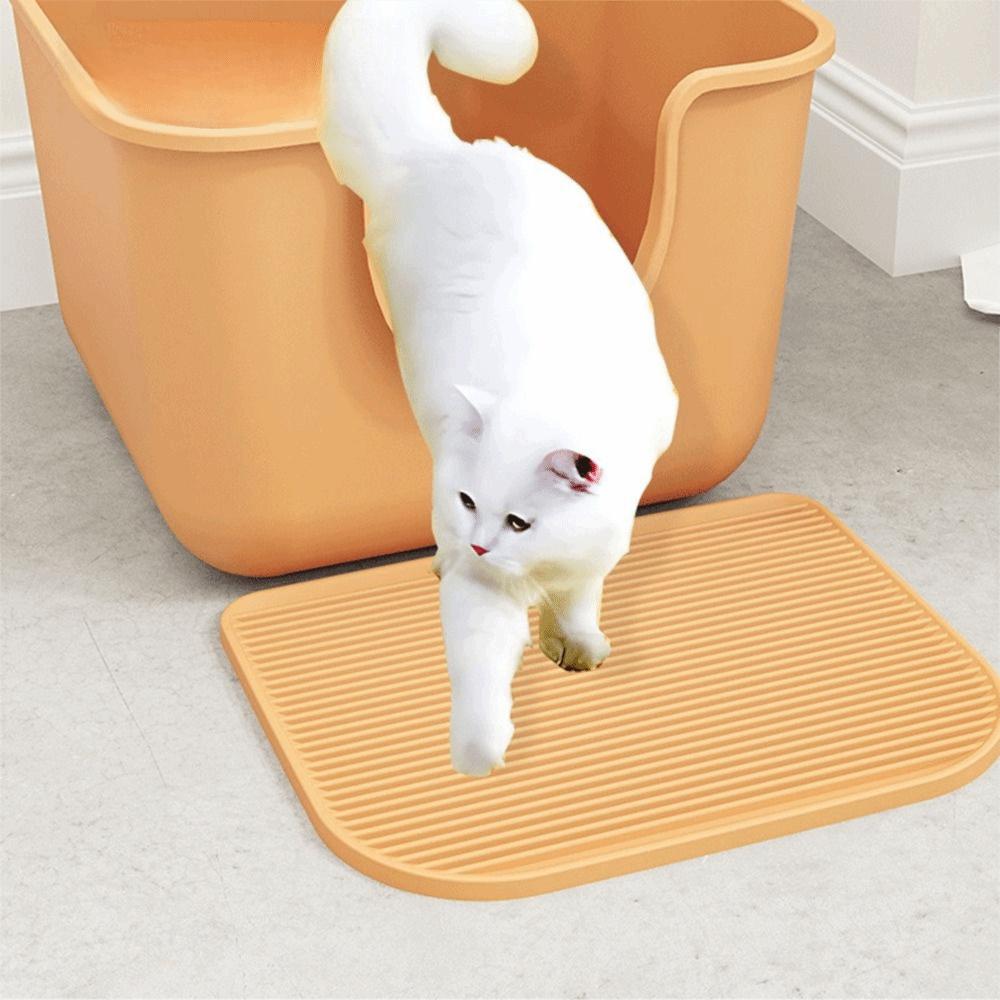 Waterproof Litter Trapper Pad Splash-Proof Litter Catcher Toilet Mat for Cats  Pet Litter Box