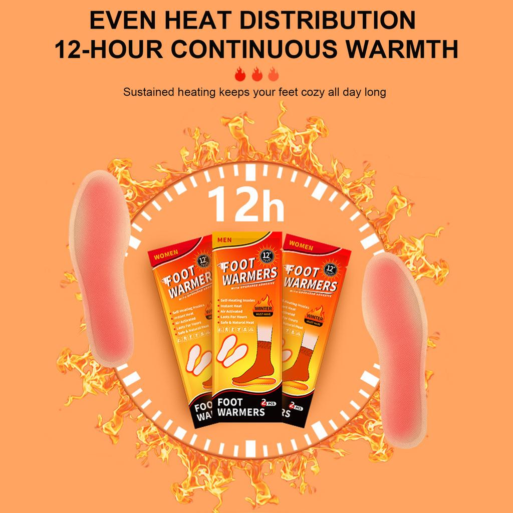 10 Pairs Insole Foot Warmers Continuous Heat Heated Insoles Warmers Odorless Feet Warmers for Hunting and Outdoor Sports