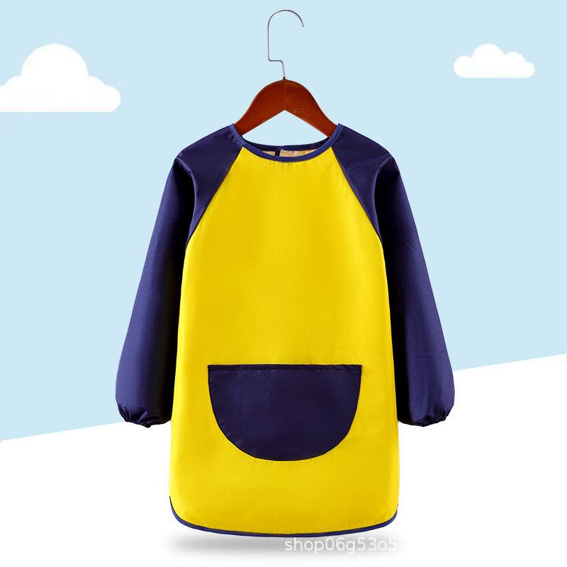 Grembiule Artistico Impermeabile Personalizzato per Bambini - Manica Lunga con Laccetti, Vestiti da Pittura Anti-Macchia