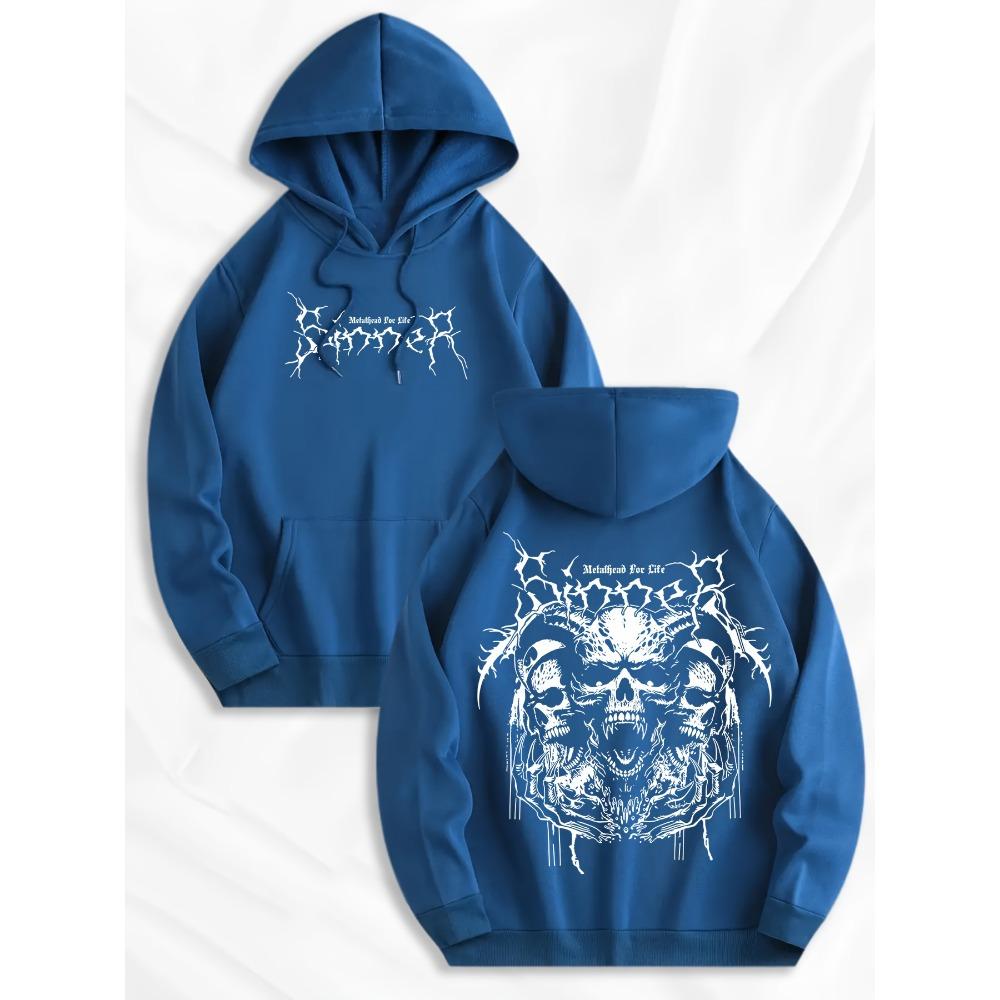 

Men s Fashionable Printed Hoodie with Kangaroo Pockets and Front and Back Prints, Trendy Design, Preferred for Casual Wear XXL
