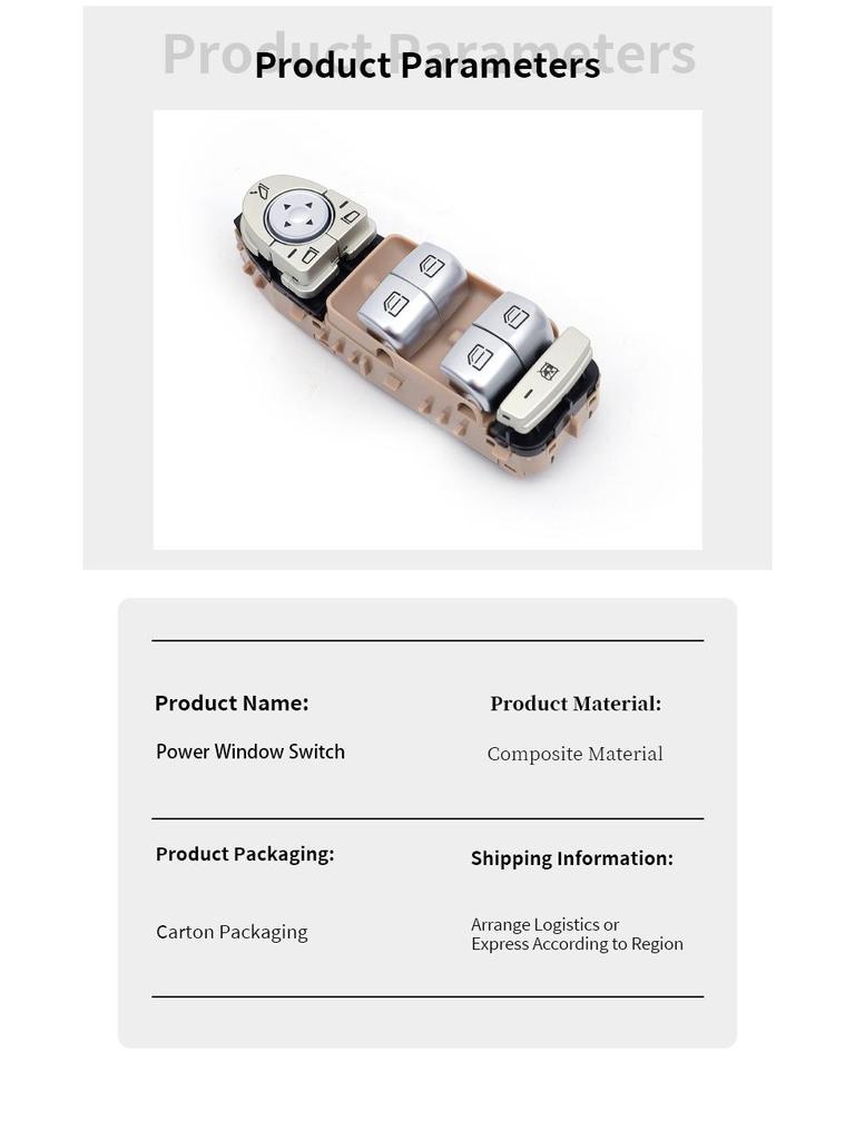 Kompatibler Fensterheber-Schalter für Mercedes-Benz 2229056800 A2229056800