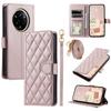 For Realme 14 Pro 5G Case Wallet Rhombus Grid PU Leather Phone Cover