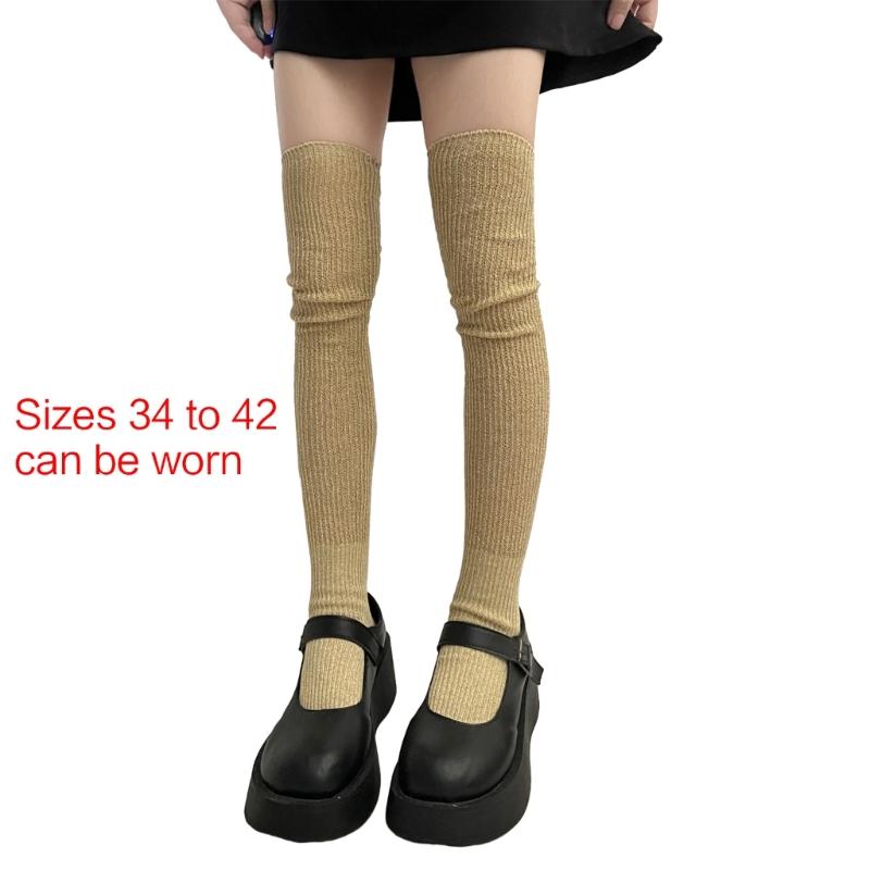 1 Pair Dress Socks Cotton Socks Princess Style Thigh High Lolitas Socks Frilly Ruffle Socks, Women Girl Over Knee Socks