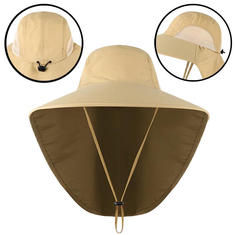 ZHENYUEQI Outdoor Sun Protection Hat with Neck Flap One Size