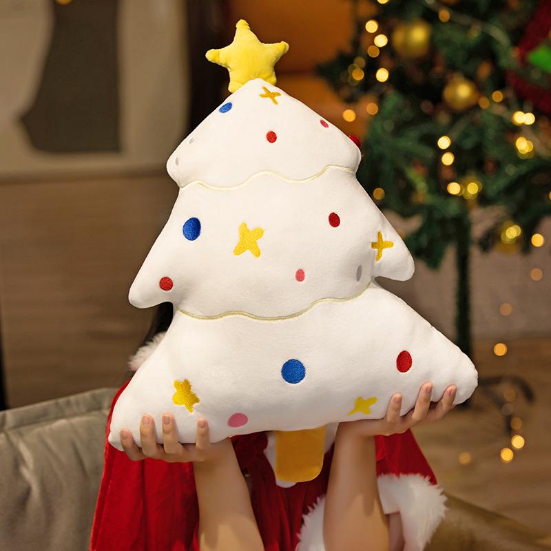 Christmas Holiday Tree Stuffed Plush Playthings Cushion Star Xmas Tree Santa Dolls Noel Navidad Home Pillow Ornament Merry Christmas Decors