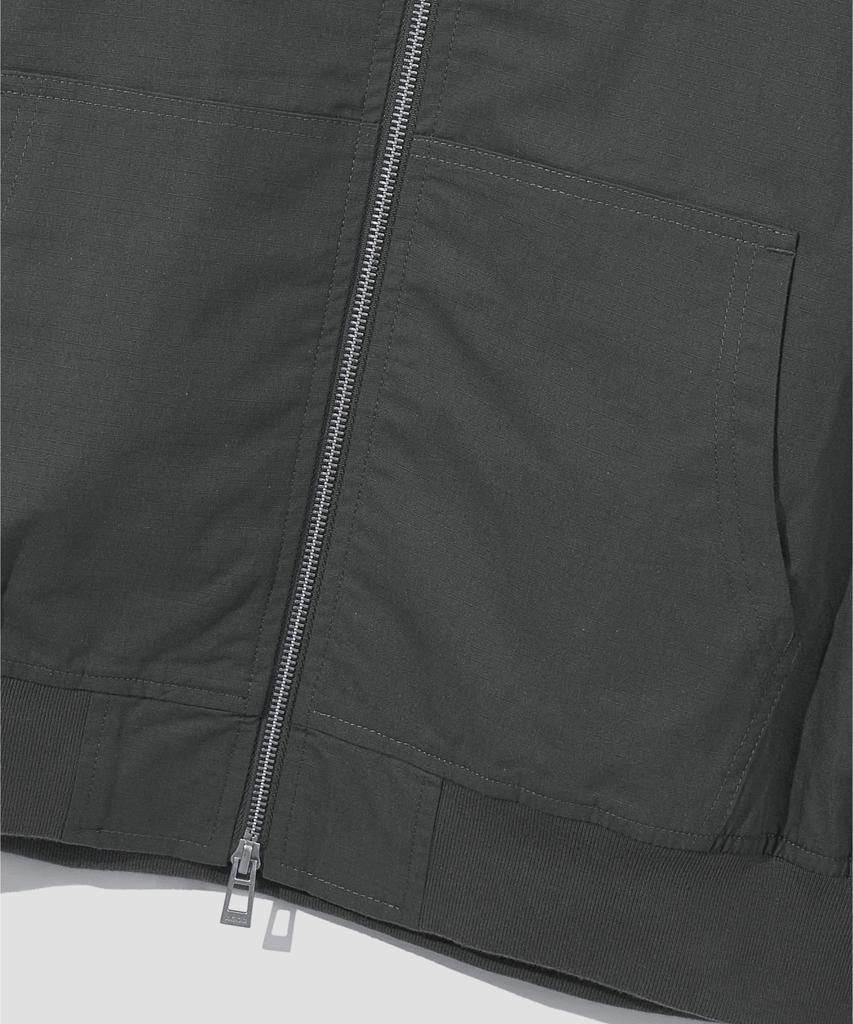 Agod Bio-Washed Ripstop Hooded Jacket [Charcoal]