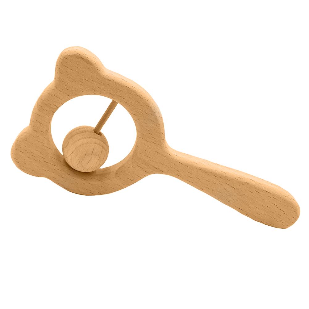 Buy Wooden Beads Bar Hand Grip Bell Rattle Baby Teether Infant