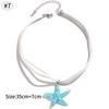 Starfish Shell Necklace Beach Vacation Style Pendant Necklace for Women Fashion Collarbone Chain Summer Sweet Jewelry Gift