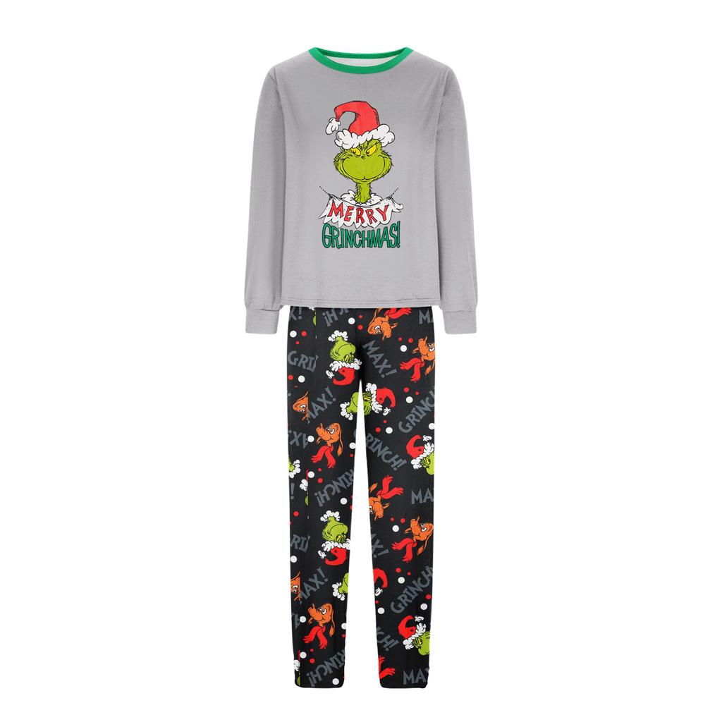 Parent-child Christmas Print Home Suit Long-sleeved Top And Pants