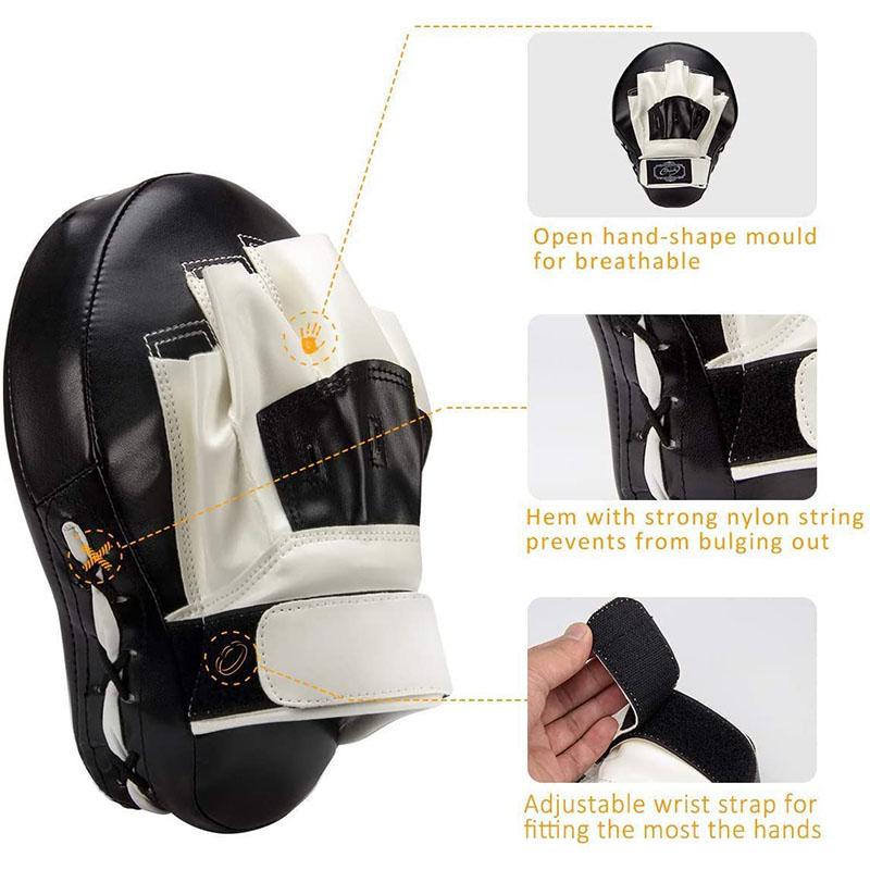 1/2pcs Curved Boxing Bag Boxing Equipment Focus Punching Bags For Taekwondo Muay Thai Karate Adults Kids PU Training Paws Pads