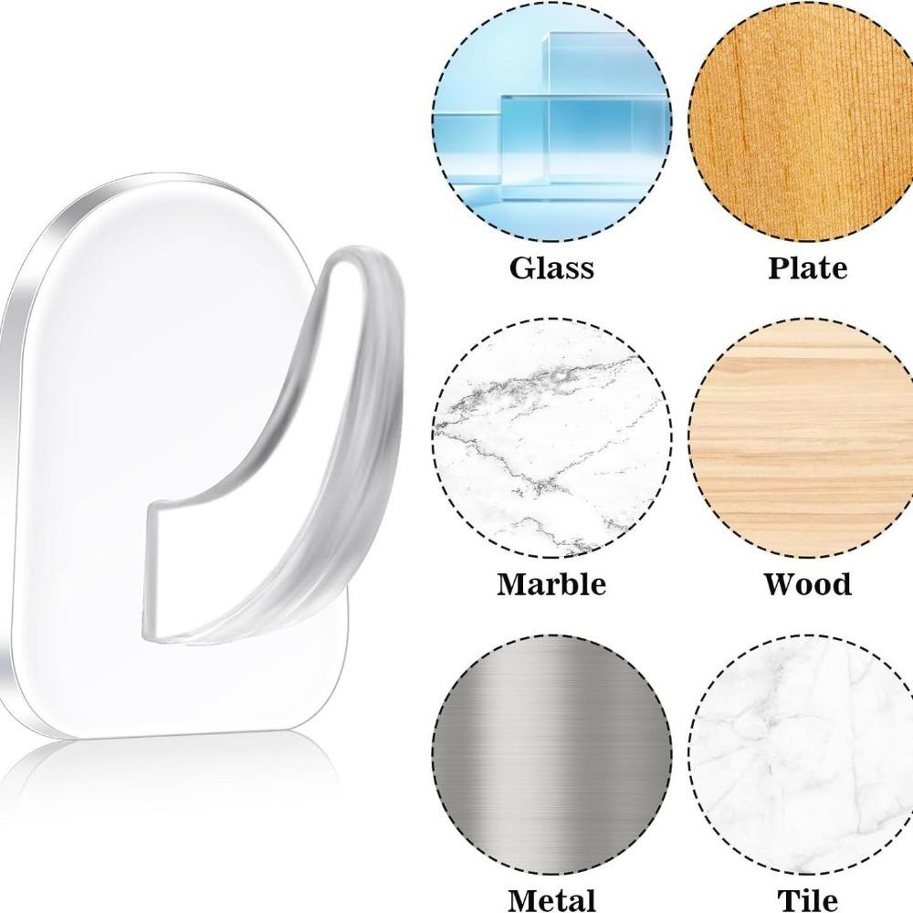 10Pcs Simple Mini Hooks Waterproof Car Living Room Classroom Bathroom Bedroom Sticky Hooks Home No Punch Behind The Door