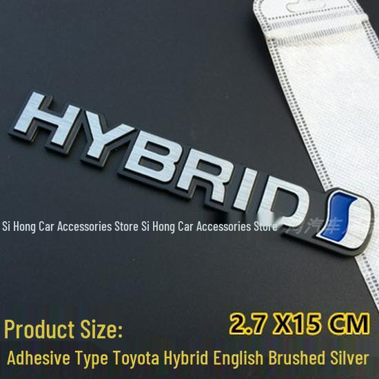 Metal Hybrid Car Logos for Camry, Reiz, Corolla, Levin - HYBRID Stickers