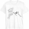 T Shirts for Men Graphic Tees Men Skeleton Hand Crew Neck Mens Shirts Short Sleeve Line Cat Casual T-Shirt
