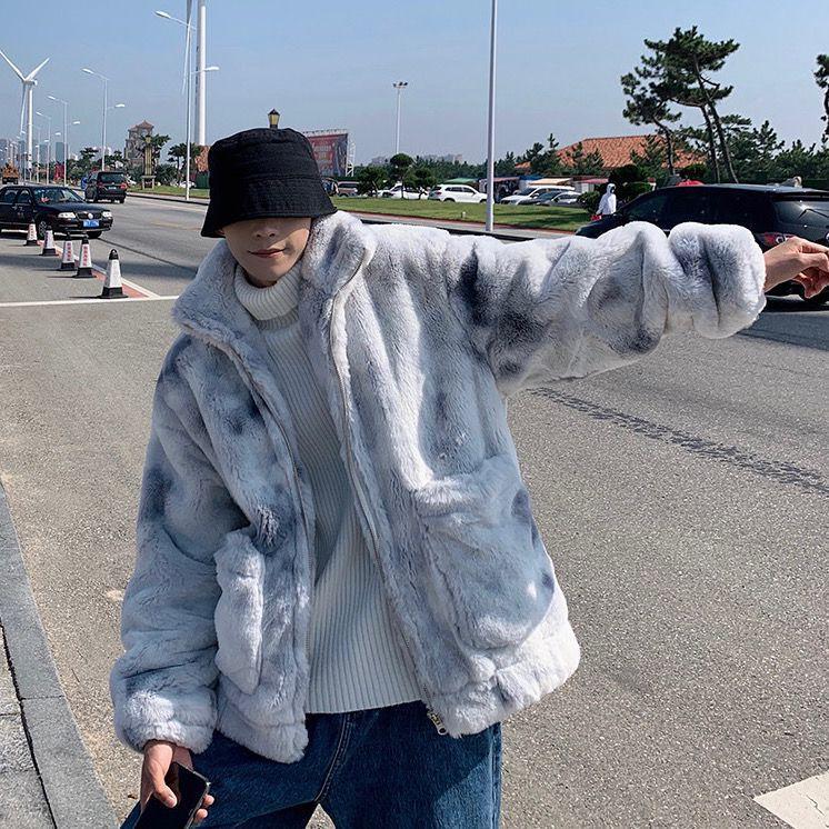 Imitation Lamb Wool Fur Jacket Men's Large Size Loose Warm Thickened Cotton Clothes Winter Clothes Cotton Clothes Women's Clothing