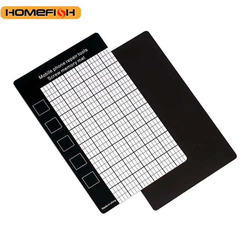 Magnetische Schraubenmatte Gedächtniskarte Arbeitsunterlage Arbeitsgedächtnisunterlage für kleine Schrauben Hält Mobiltelefon Reparaturwerkzeug 145×90mm