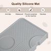 VOCOSTE Tamper Mat, Espresso Tamping Mat, Silicone, Heat-Resistant, L-Shaped Edge, Non-Slip, Anti-Slip, Washable, Coffee Tamper Tool, Coffeeware