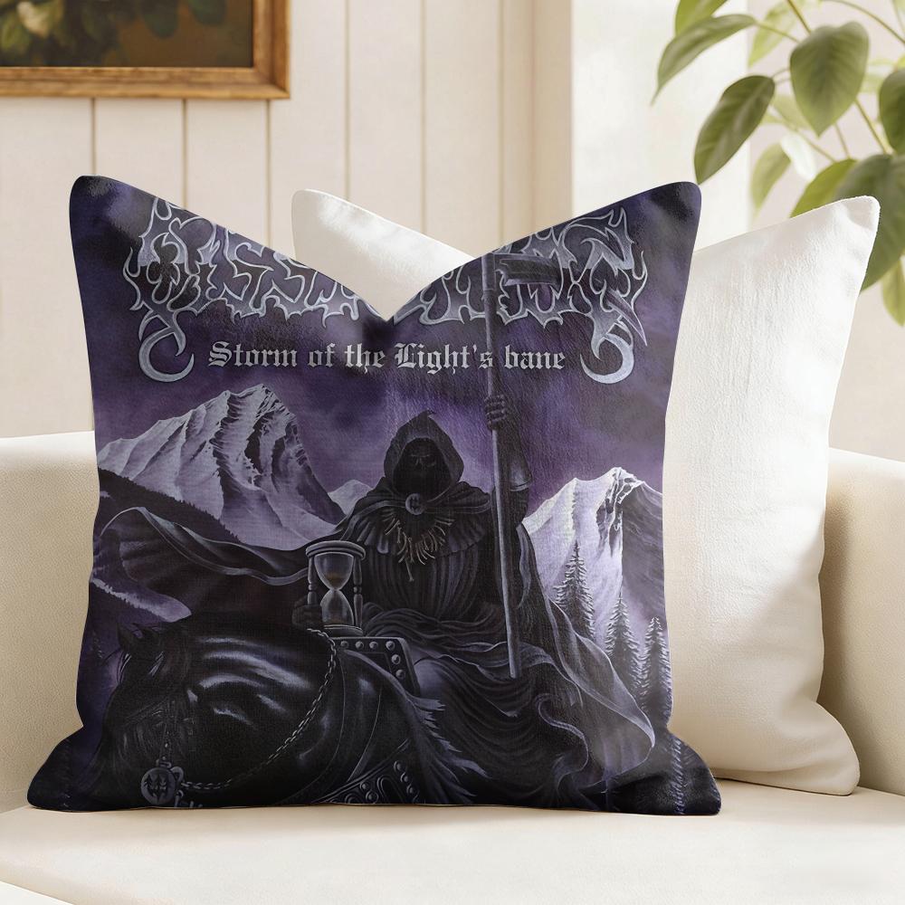 Metal Band DDissectionS Cushion Cover Eco Linen Pillow Case DoubleSided Print Breathable Durable Zipper Home Decor Gift