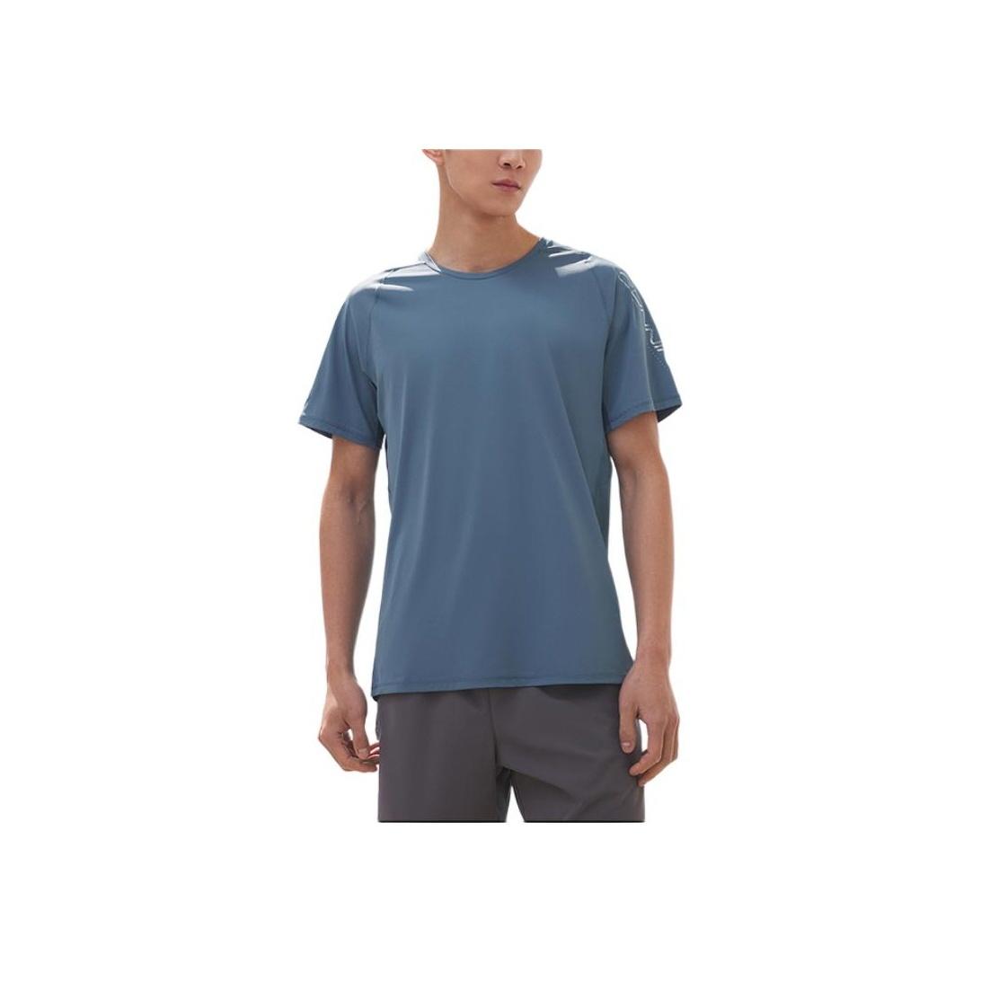 

Anta Удобная универсальная дышащая спортивная футболка с коротким рукавом для мужчин, топы Morning-Light-Blue 152425103-3 S