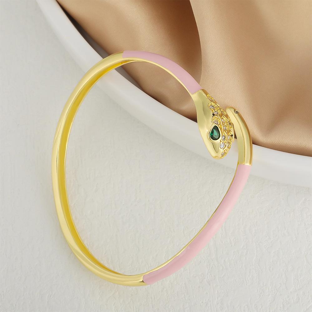Snake Bracelet for Women European and American Ins Cold Style Fashionable Snake Head Bracelet Dripping Oil