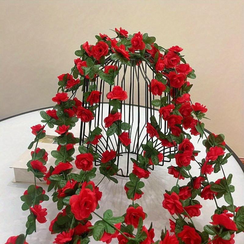 Artificial Flower Plants Fake Rose Vine Flowers Home Hotel Office Wedding Party Garden Craft Art Decoration
