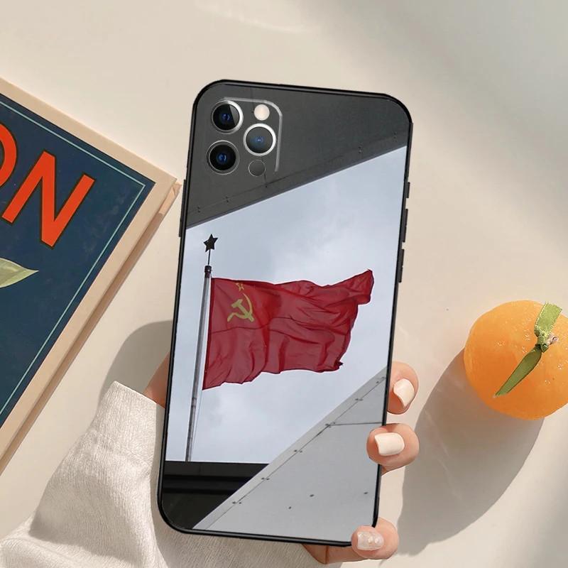 Applicable To Iphone11 Mobile Phone Case, Soviet Union Flag Mobile Phone Case, Painted Anti-Drop For Anti-Drop