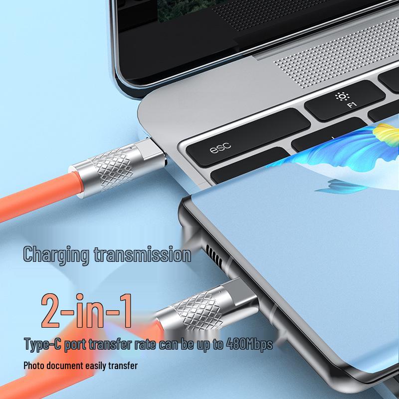 Apple PD27W-kompatibles USB-C-zu-USB-C-60W-Schnellladekabel für Laptops