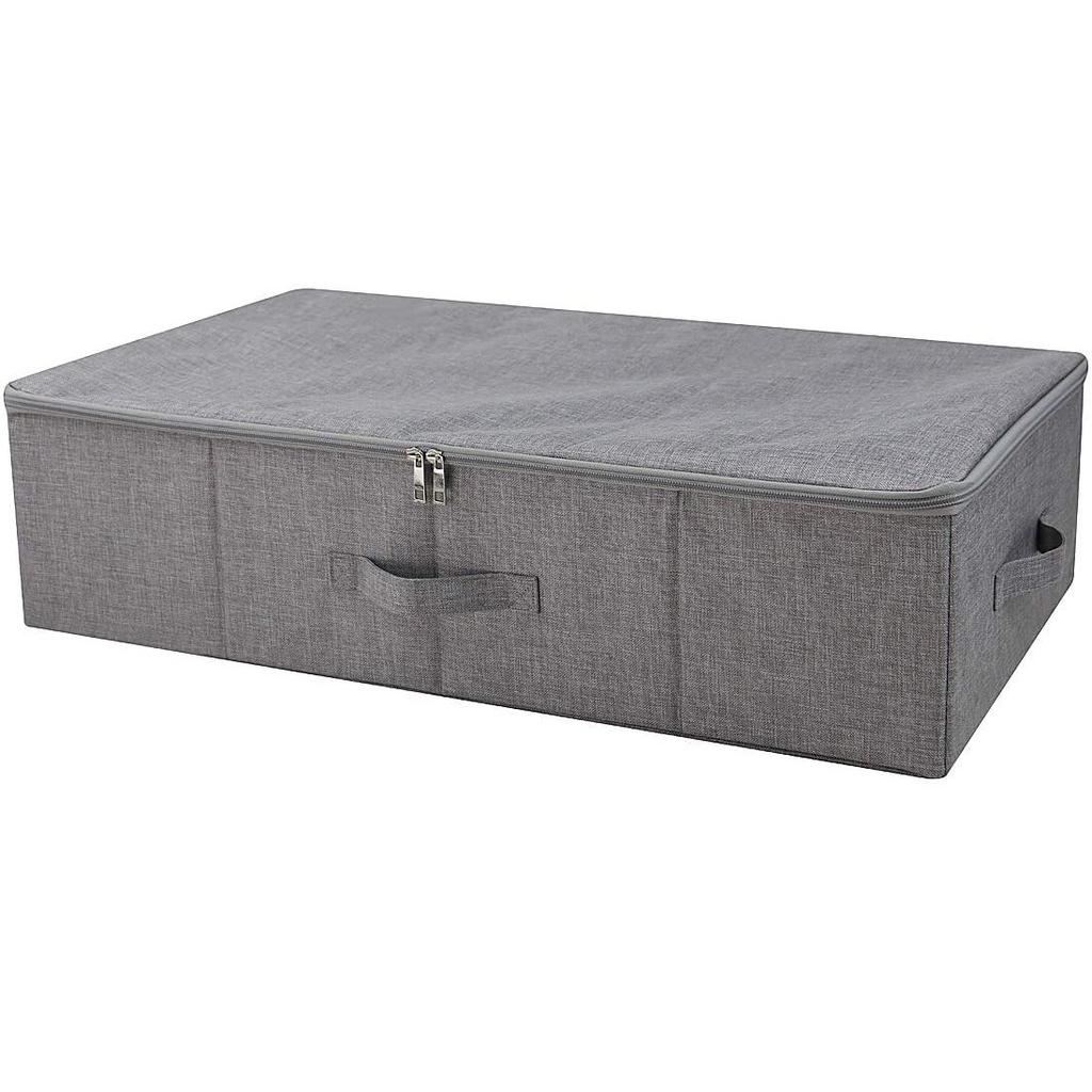Under Bed Storage Container Closet Organizer With 3 Handles Sturdy Foldable Clothes Storage Bin Thick Fabric Blanket Storage Bag