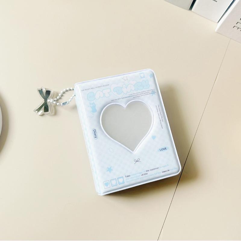 1Pc Cute Bow Photo Album 3 Inch Love Heart Hollow Picture Storage Case Kpop Card Binder Name Card Book Photocard Holder