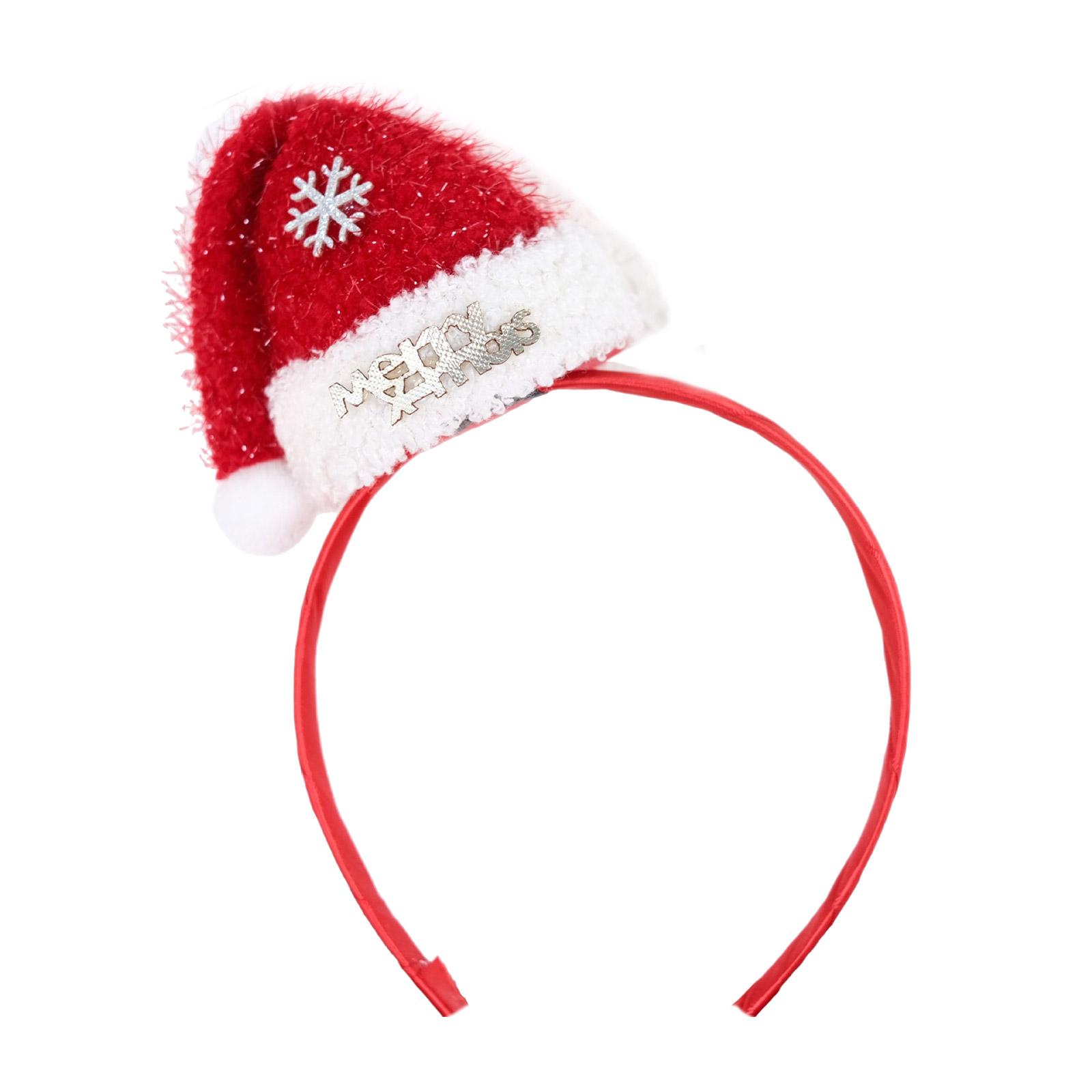 

New Year Headband Photo Props Fun Headband Party Santa Hats Karaoke Party Hair Hoop Christmas Bows for Christmas Stage