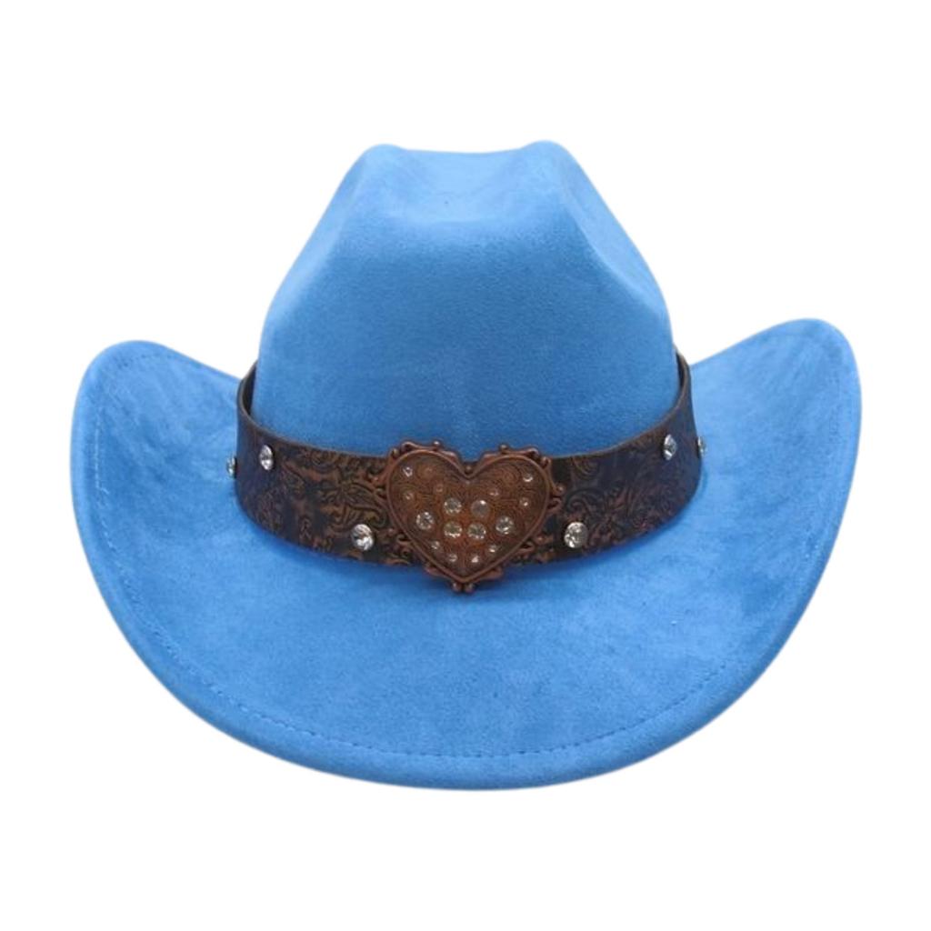 Premium Sense One-Word Top Suede Top Hat Jazz Hat New Love Diamond-Encrusted Western Cowboy Hat
