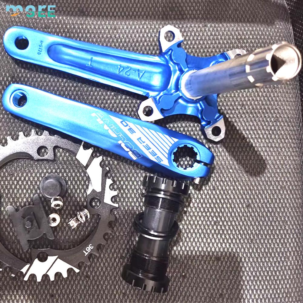SeeMore Ready to Ship 170mm MTB Bicycle Crank Set 104BCD 34/36T Crankset Mountain Bike Crank Set with Bottom Bracket