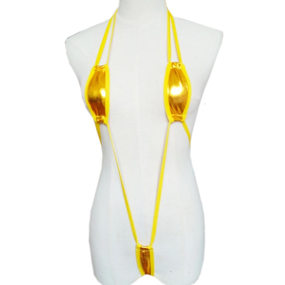 Sexy Lingerie1 Piece Halter Neck Bikini Lingerie Set Mini Bikini Open Micro Bra Top Briefs Panties For Women