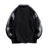 Mens Long Sleeve Neck Sweatshirts Patchwork Color Block Zip Up Pullovers Fall Casual Loose Fit Outfits Clothes