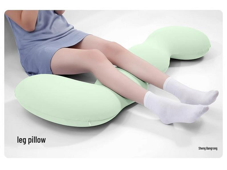 Ergonomic Long Body Pillow for Pregnant Women and Adults - Ideal for Side Sleeping and Leg Support